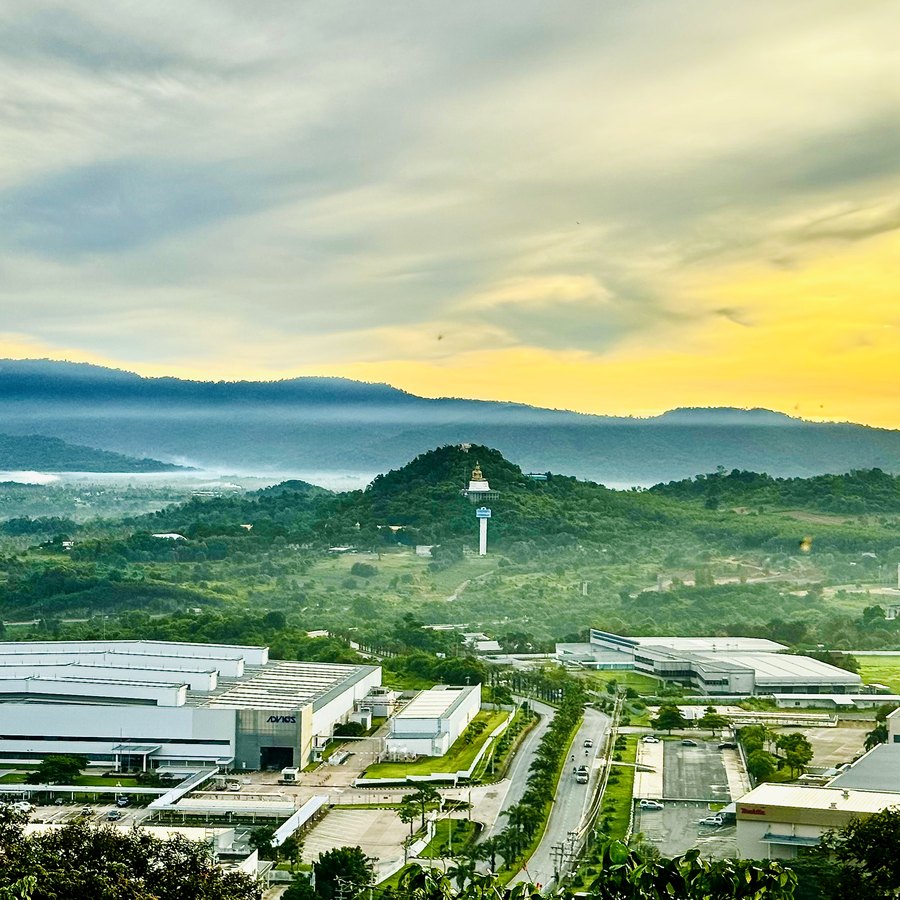 Dawn over the northern Thai valley